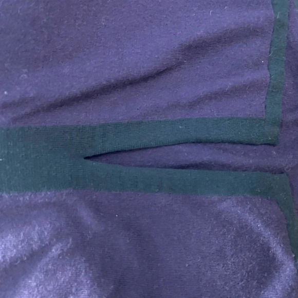 Kokun Back Slit Pop‎ Stripe Crew Neck Bamboo Cashmere Sweater Purple Size Large - Picture 10 of 12